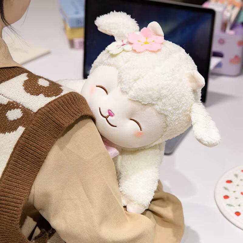 25/35cm Stuffed Plush Flower Sheep Animals Bow Tie Cotton Sheep Dolls Super Soft Decor Toys Funny Girls Boys Decor