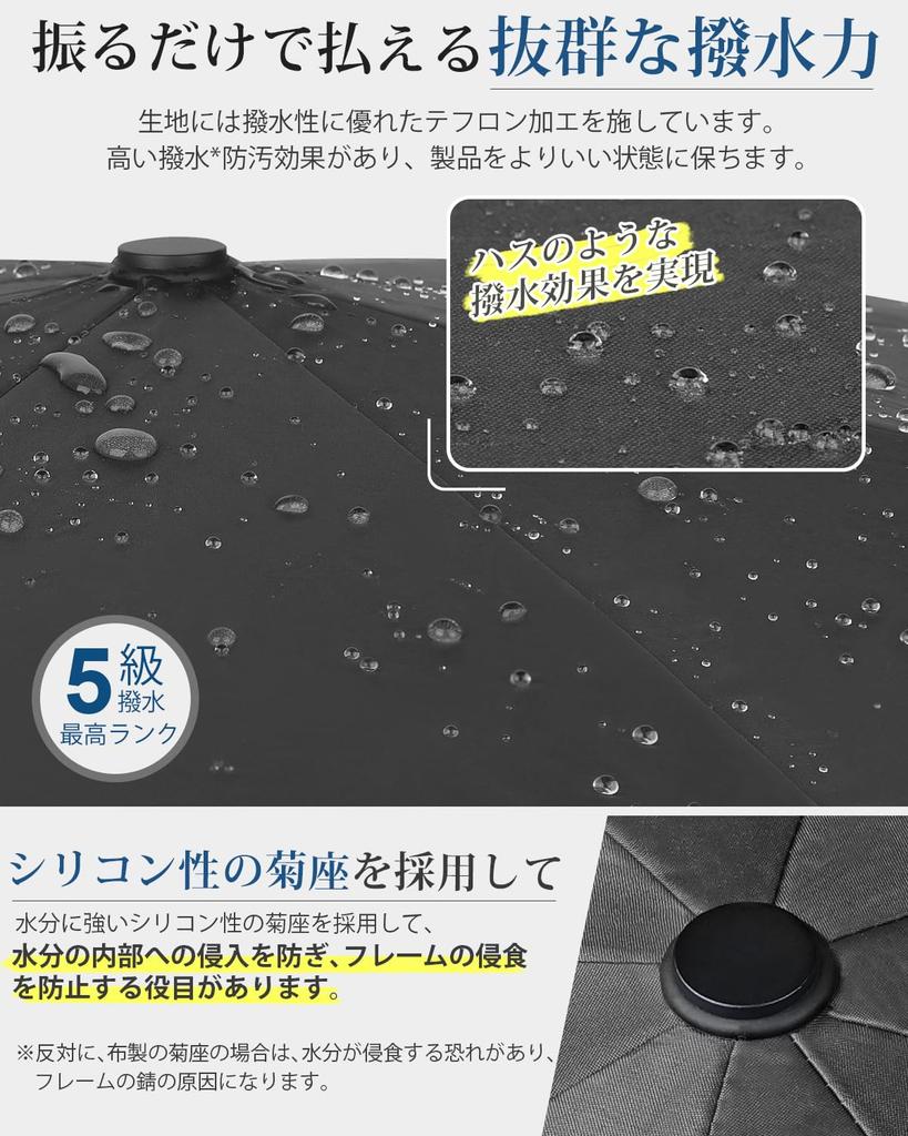 Lightweight and Large Folding Umbrella for Men and Automatic Folding Parasol with Light Heat UV Rain or Shine Rainy Season Typhoon Heavy Rain Includes