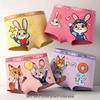 Class A Pure Cotton Girls' Cartoon Boxer Briefs - Breathable, Antibacterial Underwear for Small to Large Children