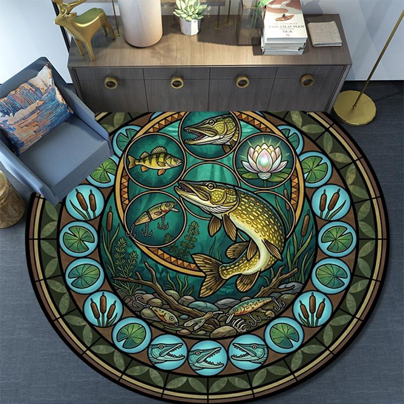 Adventure Nature Round Area Rug Under Office Chairs Bedroom Living Room Home Decor