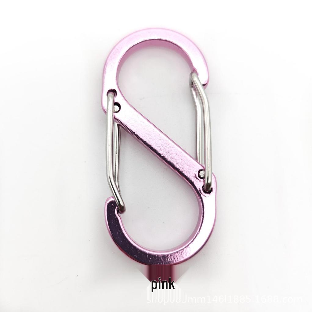 88MM S-shaped Aluminum Carabiner: Multi-functional Double-headed Buckle & Water Bottle Keychain