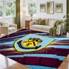 Burnley Football Design Crystal Velvet Rug Soft Decorative Mat for Bedroom Entrance