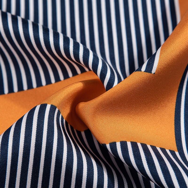 WENSLI Mulberry Silk Double-Sided Print Large Square Shawl Scarf