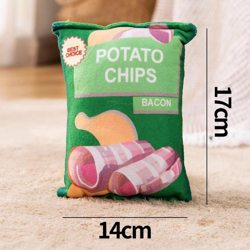 Dog Crinkle Toy: Plush Pizza Teething Sound Toy for Medium-Large Breeds, Shiba Inu & Corgi Boredom Relief.