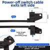 Recessed Mount Waterproof Power Cut-Off Switch for Motorcycle - Moto-Sized Battery Disconnect Switch Resistant to Water