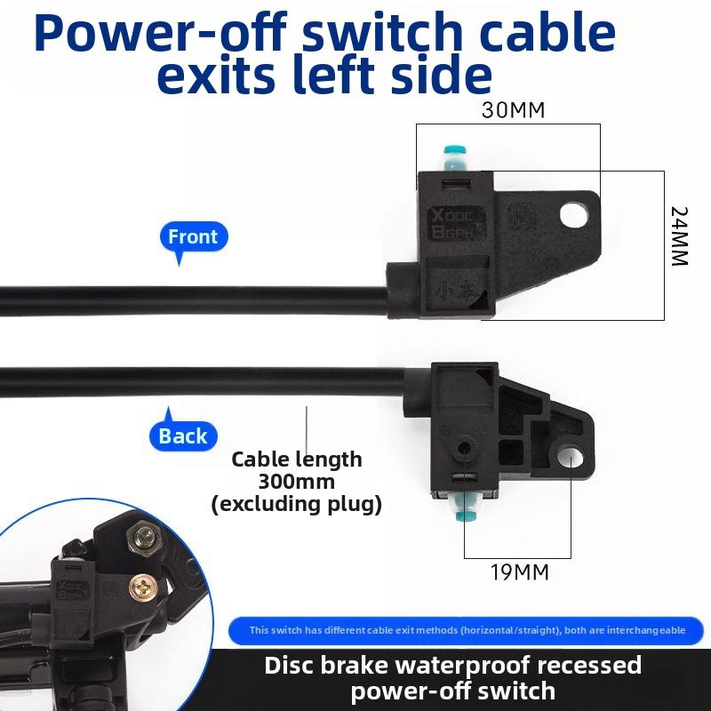 Recessed Mount Waterproof Power Cut-Off Switch for Motorcycle - Moto-Sized Battery Disconnect Switch Resistant to Water