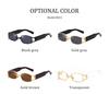 2022 Trendy Red Small Frame Sunglasses for Women – Fashionable Internet Celebrity Style with Lens Card Earring