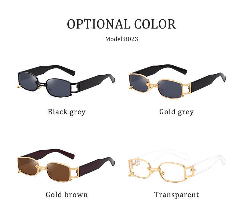 2022 Trendy Red Small Frame Sunglasses for Women – Fashionable Internet Celebrity Style with Lens Card Earring