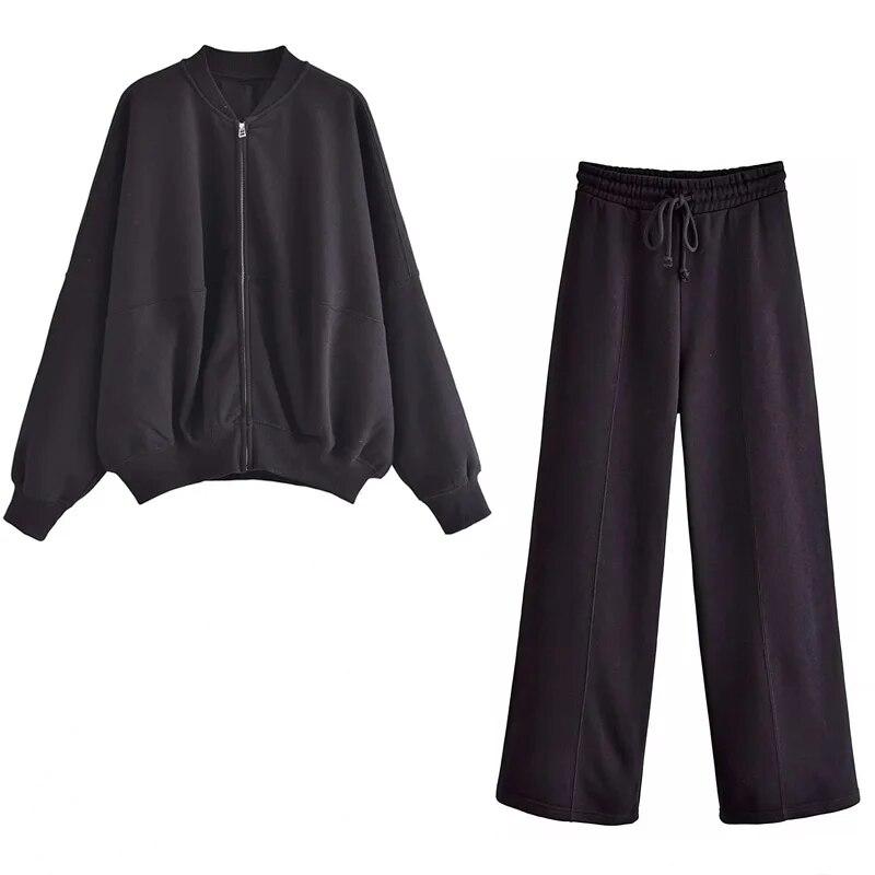 

Домашняя одежда из двух предметов, женские толстовки-бомберы на молнии, комплекты с эластичной резинкой на талии, плюшевые брюки, домашний костюм, укороченный топ, верхняя одежда Y2K S чёрный