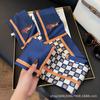 Long Silk Scarf Women's New Small Silk Scarf Printing Simulation Silk Tied Bag Streamer Explosion Sweet Little Scarf