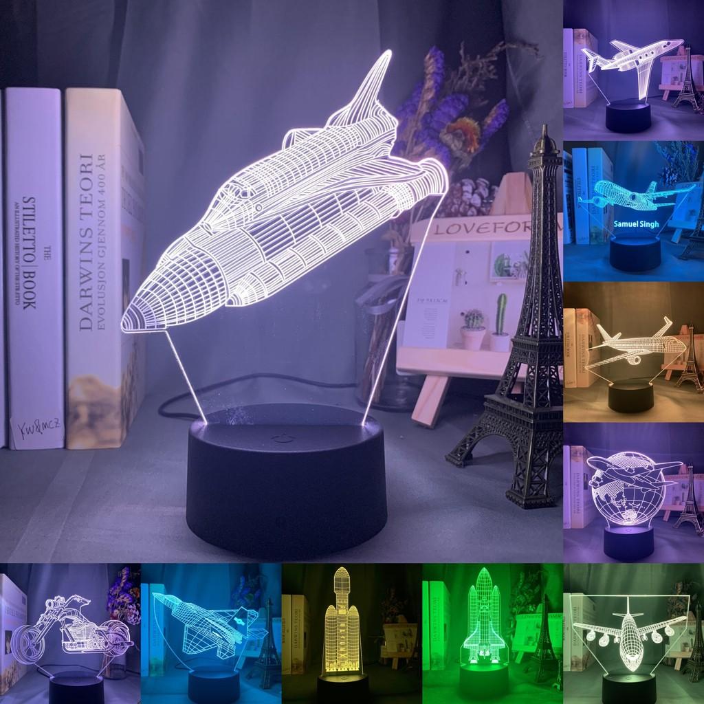 Themed Transportation 3d Led Night Lamp Touch Switch Multicolor Lighting Bedroom