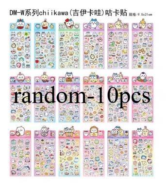 20Sheets Mix Kawaii Chiikawa Animation Decals Adorable Hand Acount Suitcase Phone Case Laptop Decals Kids Playthings Presents