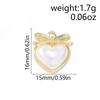 5pcs Elegant Bowknot Love Heart Charms Pendants for Jewelry Making Necklace Earrings Bracelet DIY Handmade Accessories Supplies