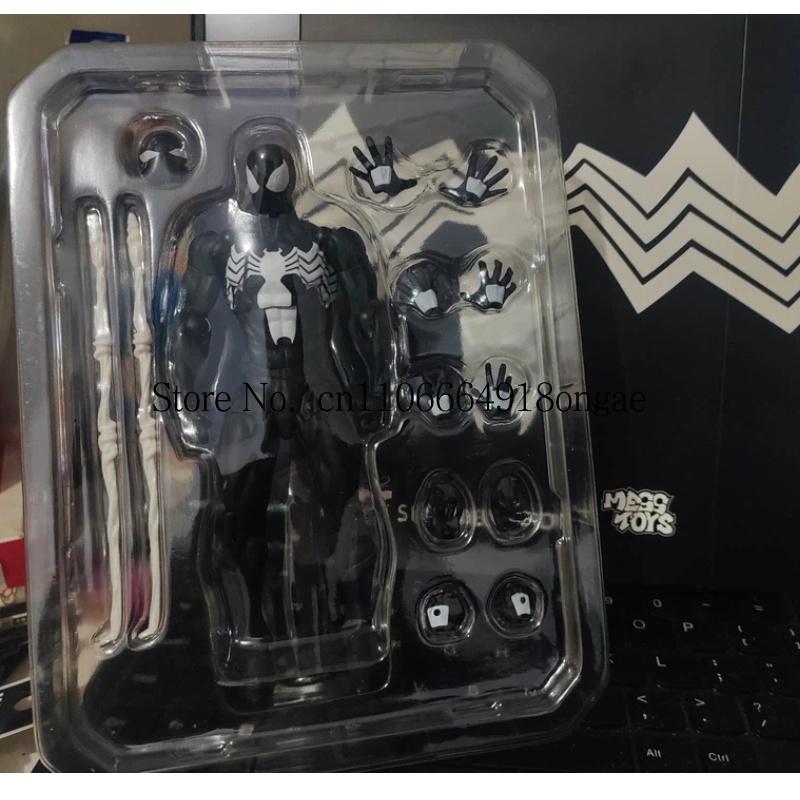 Mess Toys Symbiote Spider Man Black Venom Battle Suit Joint Movable Action Figure Collectible Model Adult Collection