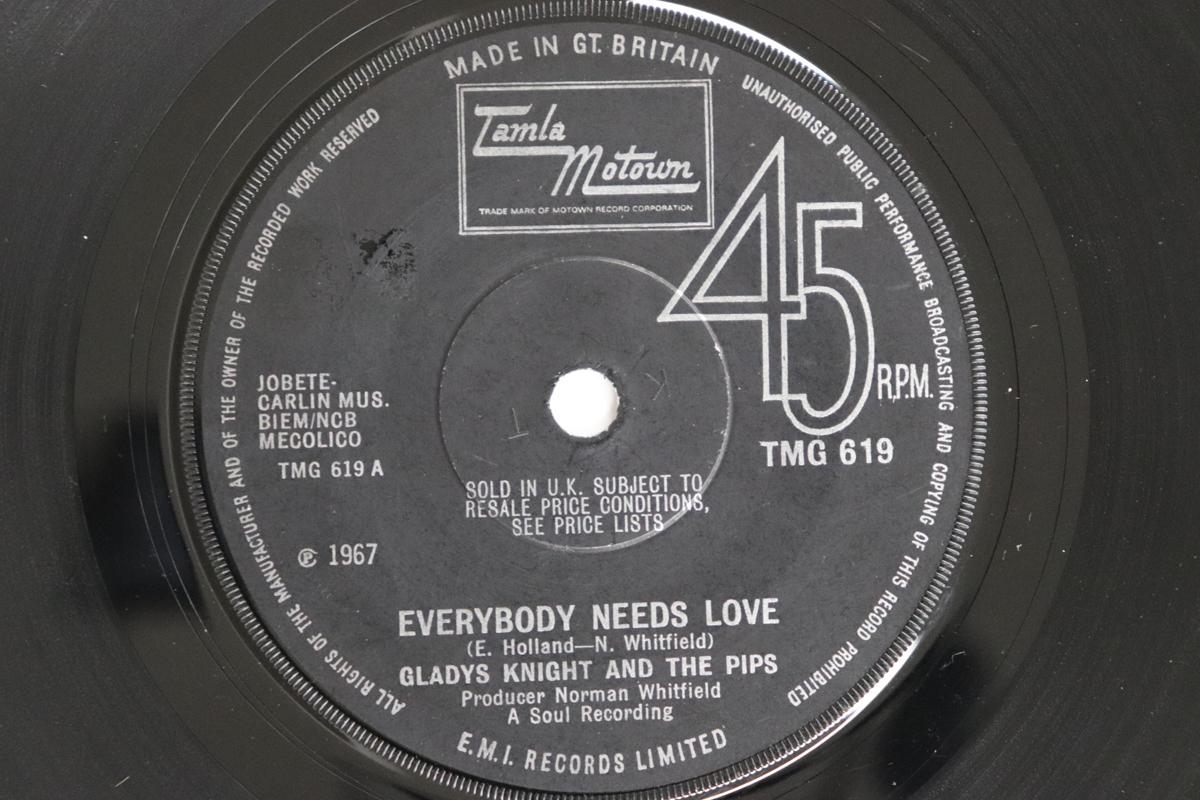 

7inch Record GLADYS KNIGHT & THE PIPS - Everybody Needs Love TMG619 TAMLA MOTOWN 1967 UK Soul/Funk Used