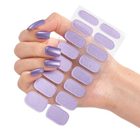 1 Set Gel Nail Strips Full Wrap Stickers Self Adhesive Art Decals Easy Removal Nail Stickers for Strengthening Nails