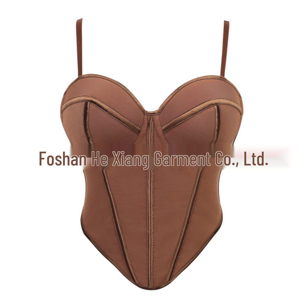 

Женский осенне-зимний топ-камезоль с цветными блоками и дизайном «рыбья кость» L