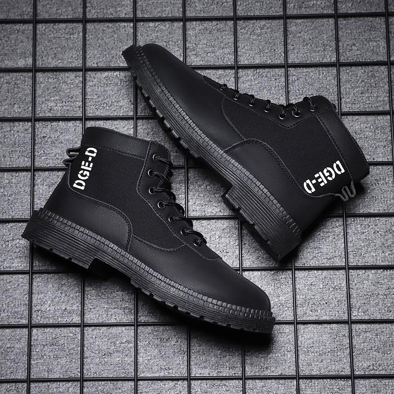 Stiefel Herren Winter Britisch All-Match High-Top Schuhe Herren Workwear Trendschuhe Kurze Stiefel Mid-Top Herrenschuhe