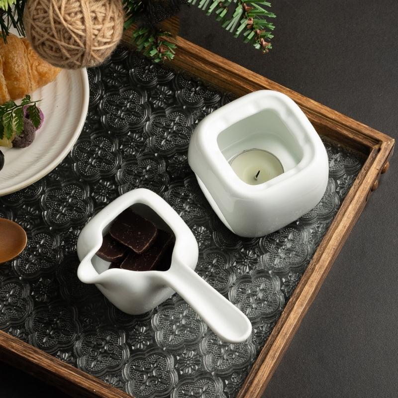 Ceramic Tealight Candle Holder,Oil Burners for Scented Oil,Tealight Wax Warmer Decoration Bedroom,Living Room Decors