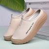 Codzienne buty podwyższające 2025 Nowe leniwe buty siatkowe na wiosnę i lato, oddychające buty z pojedynczej tkaniny z grubą podeszwą i półkapcie