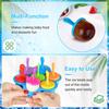 2-Pack Popsicle Molds, Silicone Mini Ice Pop Molds with Colorful Popsicle Sticks, BPA-Free Food Storage Containers, and 7 Round Ice Cube Trays