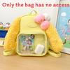 Cuter Ann Cookie Yellow Backpack With Plush Ears Large Capacity Pink Design Bow