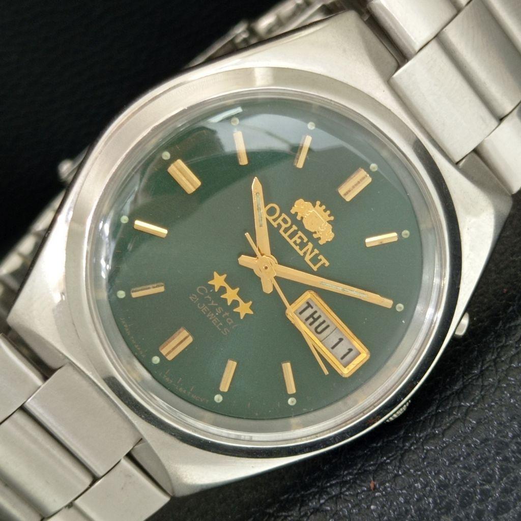 ОРИГИНАЛЬНЫЕ ВИНТАЖНЫЕ ЯПОНСКИЕ МУЖСКИЕ ЧАСЫ ORIENT 46943 СТЕКЛО АВТОМАТИЧЕСКИЕ a706308-1