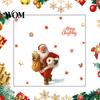 Peel And Stick Christmas Wall Decals Funny Santa Toilet Seat Decal, Waterproof PVC Bathroom Lid Decoration Stickers for Holiday Home Decor, Removable