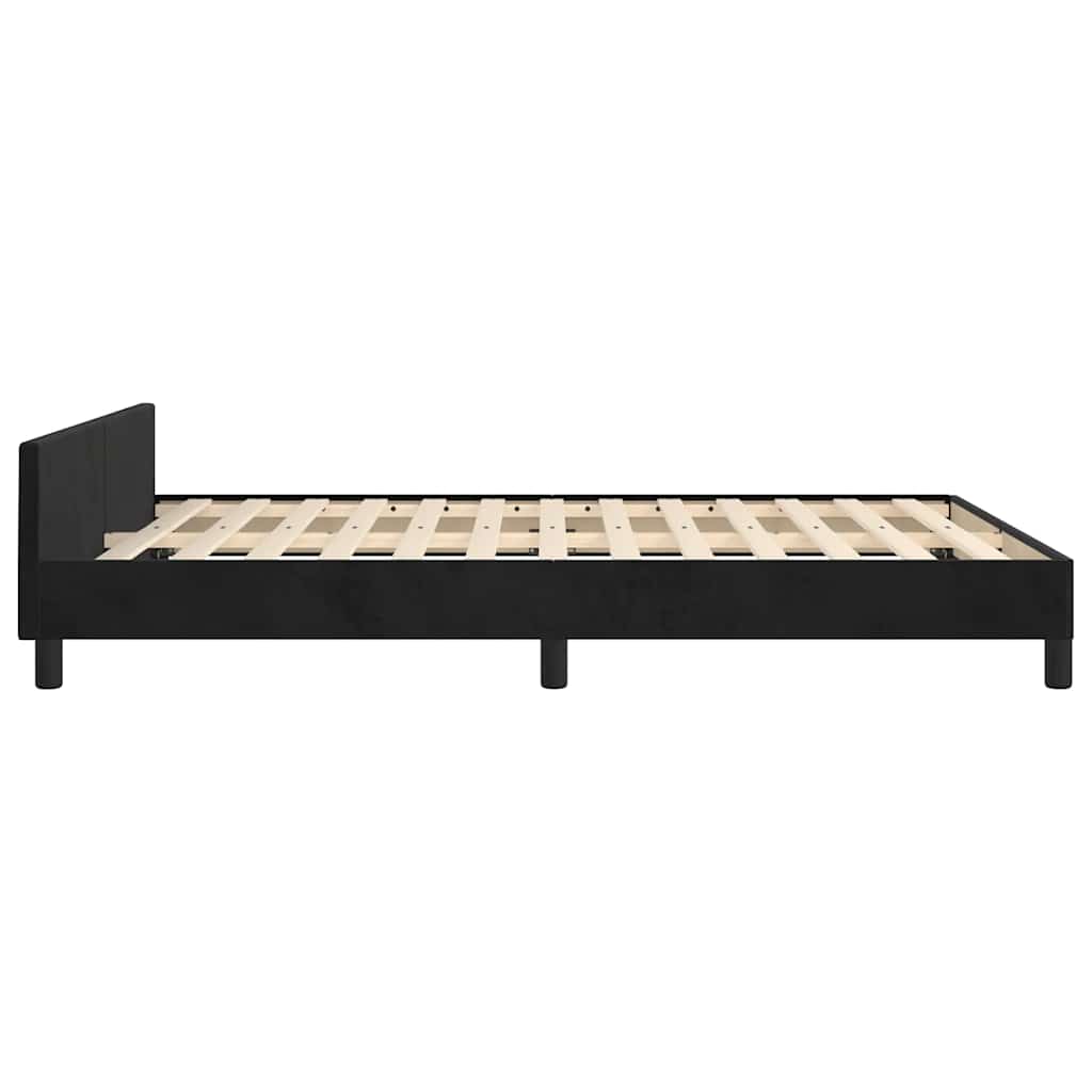 Vidaxl Struttura Letto Senza Materasso, Nera, 140X200 Cm, Velluto