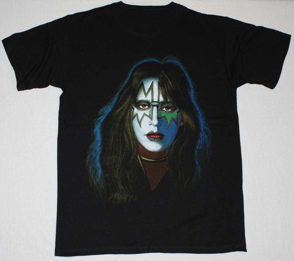 

Vtg ACE FREHLEY Heavy Cotton Black All Size Unisex Shirt EN840 Unisex T-Shirt XXXXL
