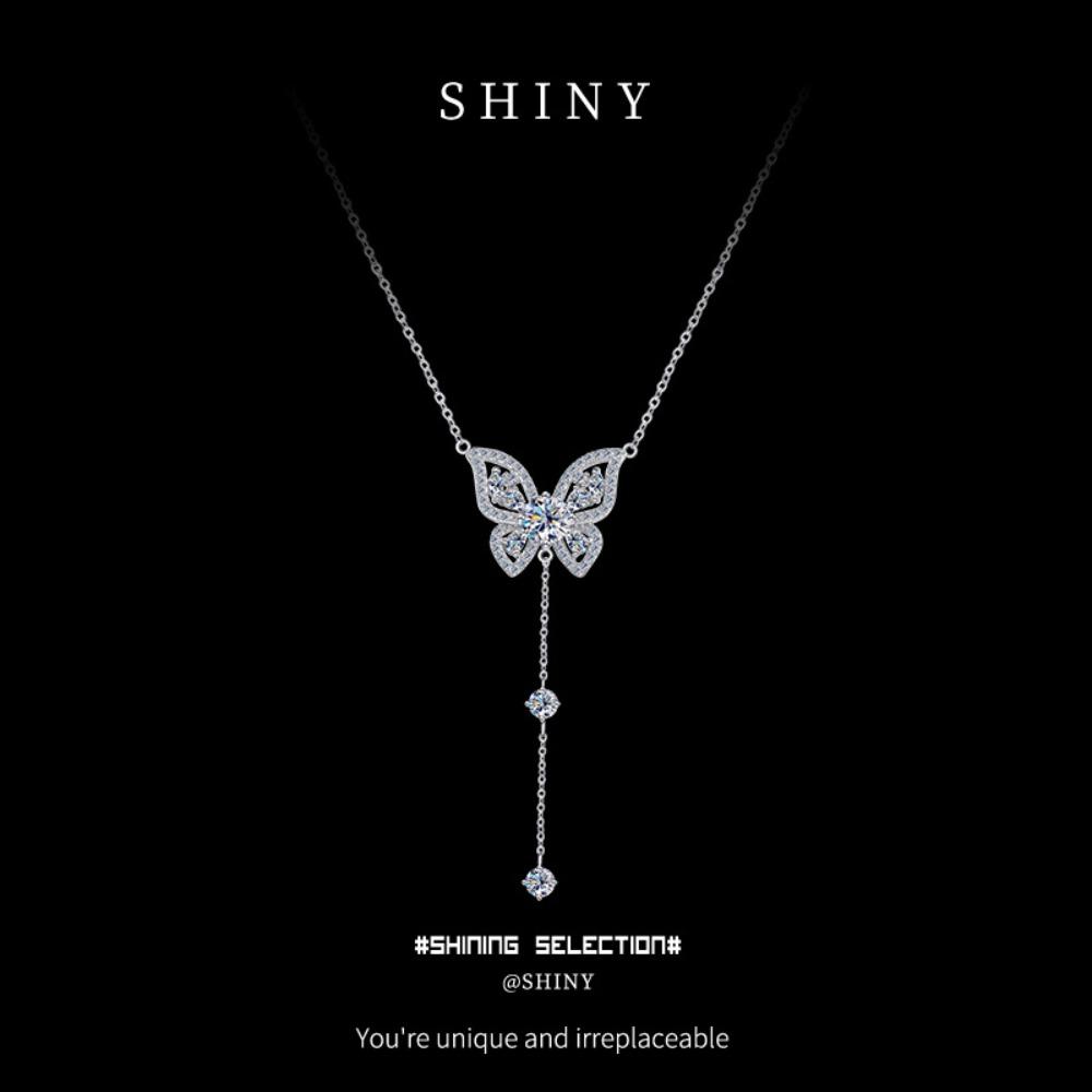 

Серебро 925 пробы Кисточка-бабочка Цепочка на ключицу Моцарелла Нишевое Высококлассное Универсальное Ювелирное Ожерелье Высококлассное Осень и Зима 925 Silver