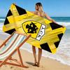 Bold Dual-winged Emblem Print Beach Towel, Quick Drying, Suitable for Travel, Outdoor Sports, Jogging, the Beach and Swimming, Gift