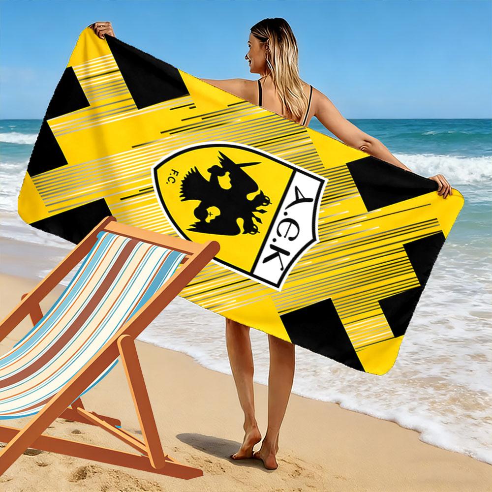 Bold Dual-winged Emblem Print Beach Towel, Quick Drying, Suitable for Travel, Outdoor Sports, Jogging, the Beach and Swimming, Gift