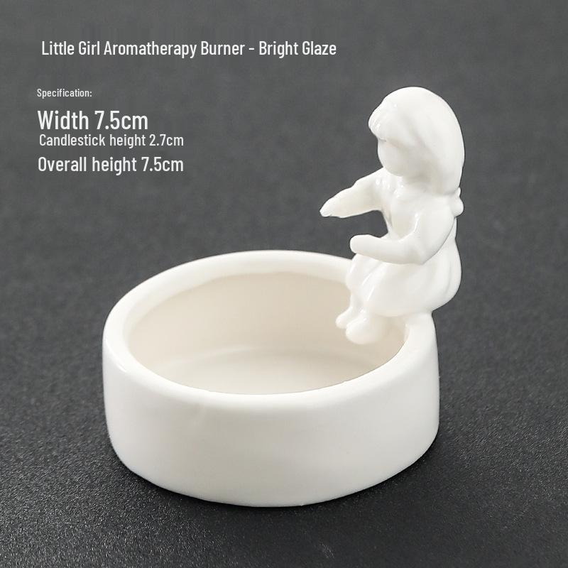 Nordic Ceramic Match Girl Candle Holder - Easter Home Decor Aroma Ornament