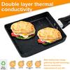 3 Pièces Poêle Tamagoyaki avec Spatule en Silicone et Pinceau à Huile 7,3×5,3 Pouces Antiadhésive Poêle à Omelette Japonaise Poêles à Frire Rectangulaires Premium