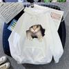 2025 autumn and winter printed hooded sweater American printed casual versatile velvet thickened trendy jacket