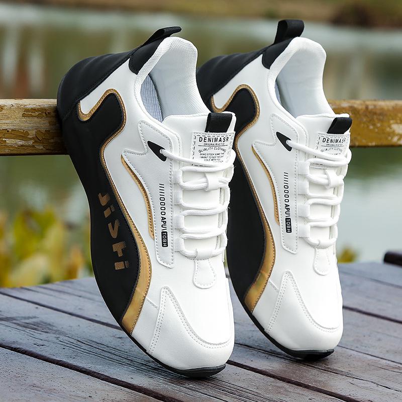 Men's Waterproof Leather Travel Shoes - Large Size, Non-Slip, All-Match Casual Sports Footwear for Autumn