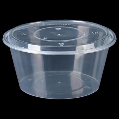Contenants alimentaires ronds en plastique jetables