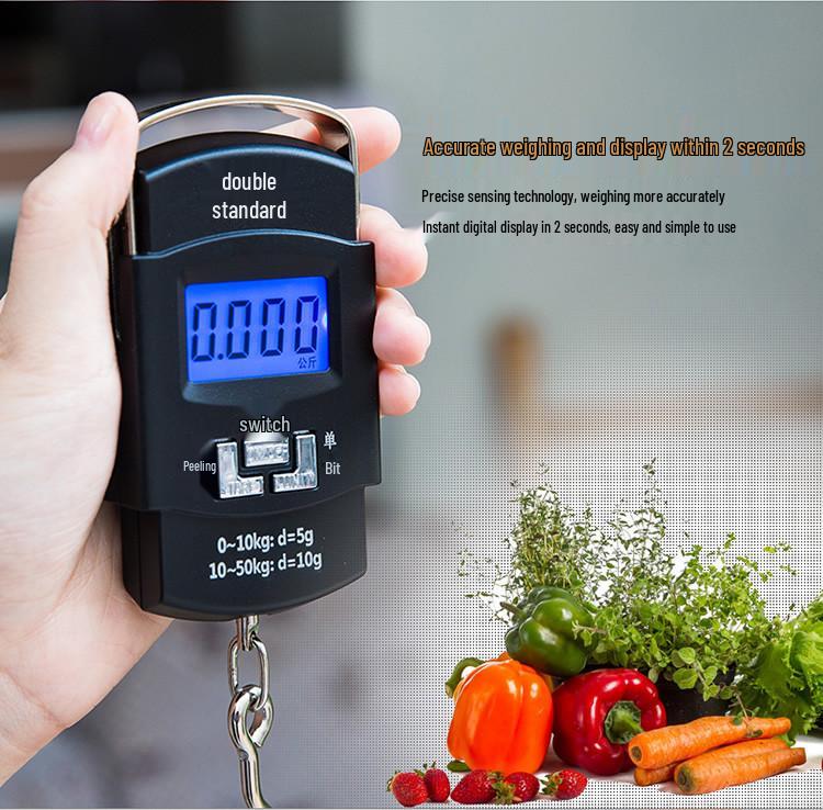A08 50kg Mini Portable High-Precision Handheld Electronic Hanging Scale