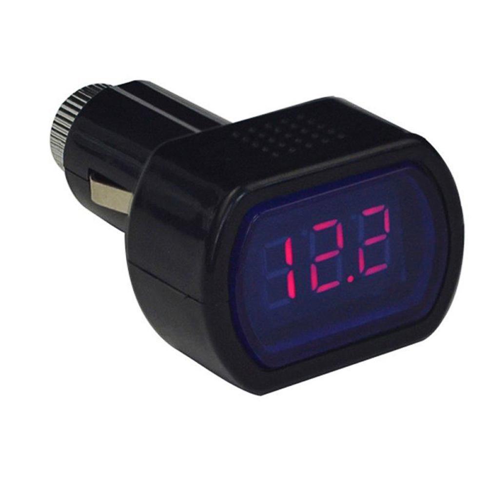 Auto Vehicle Volt Meter Mini LED Digital Car Battery Voltage Meter Monitor Voltmeter Built-in Fuse Universal for DC 12V 24V Cars