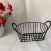 INS Style Iron Storage Basket with Handle Fruit Basket Desk Organizer Box  for Room Dormitory