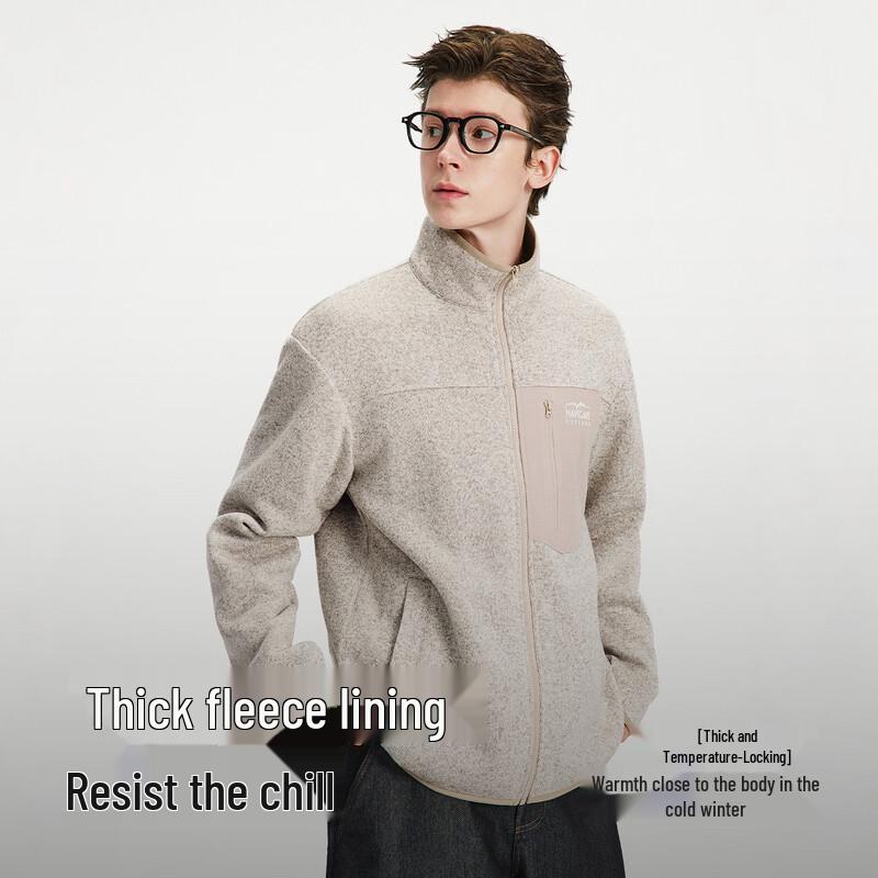 NVG·YOUNG Stand-Collar Thermal Fleece Jacket