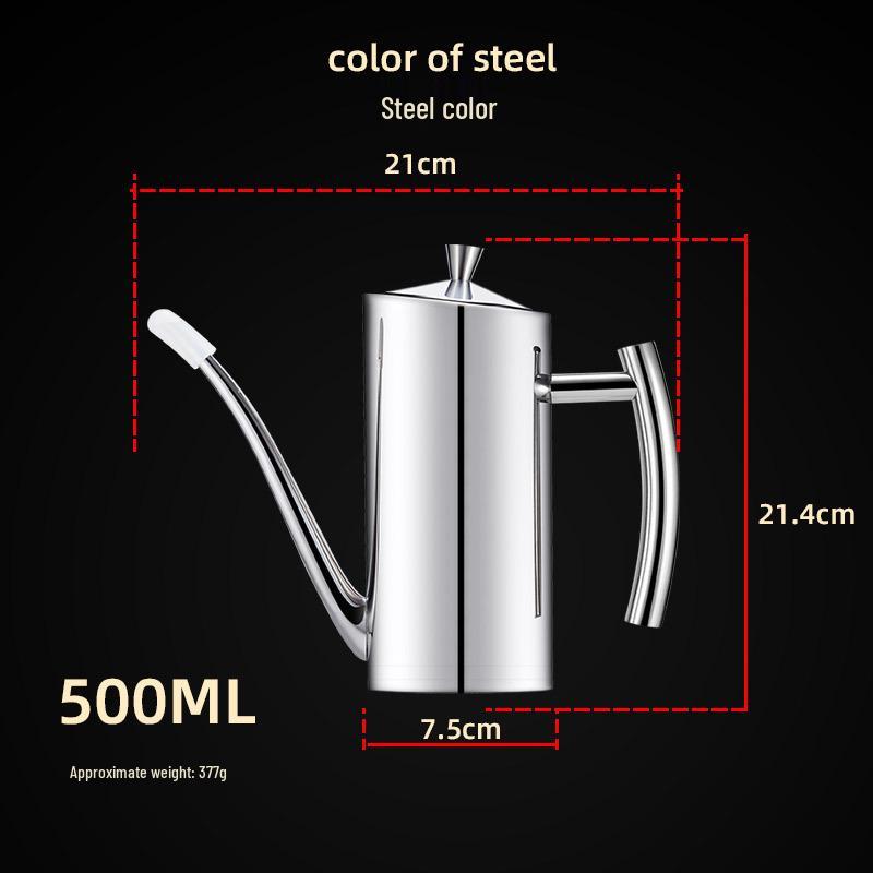 304 Stainless Steel European Style Leak-Proof Oil Pot, 700ML/500ML