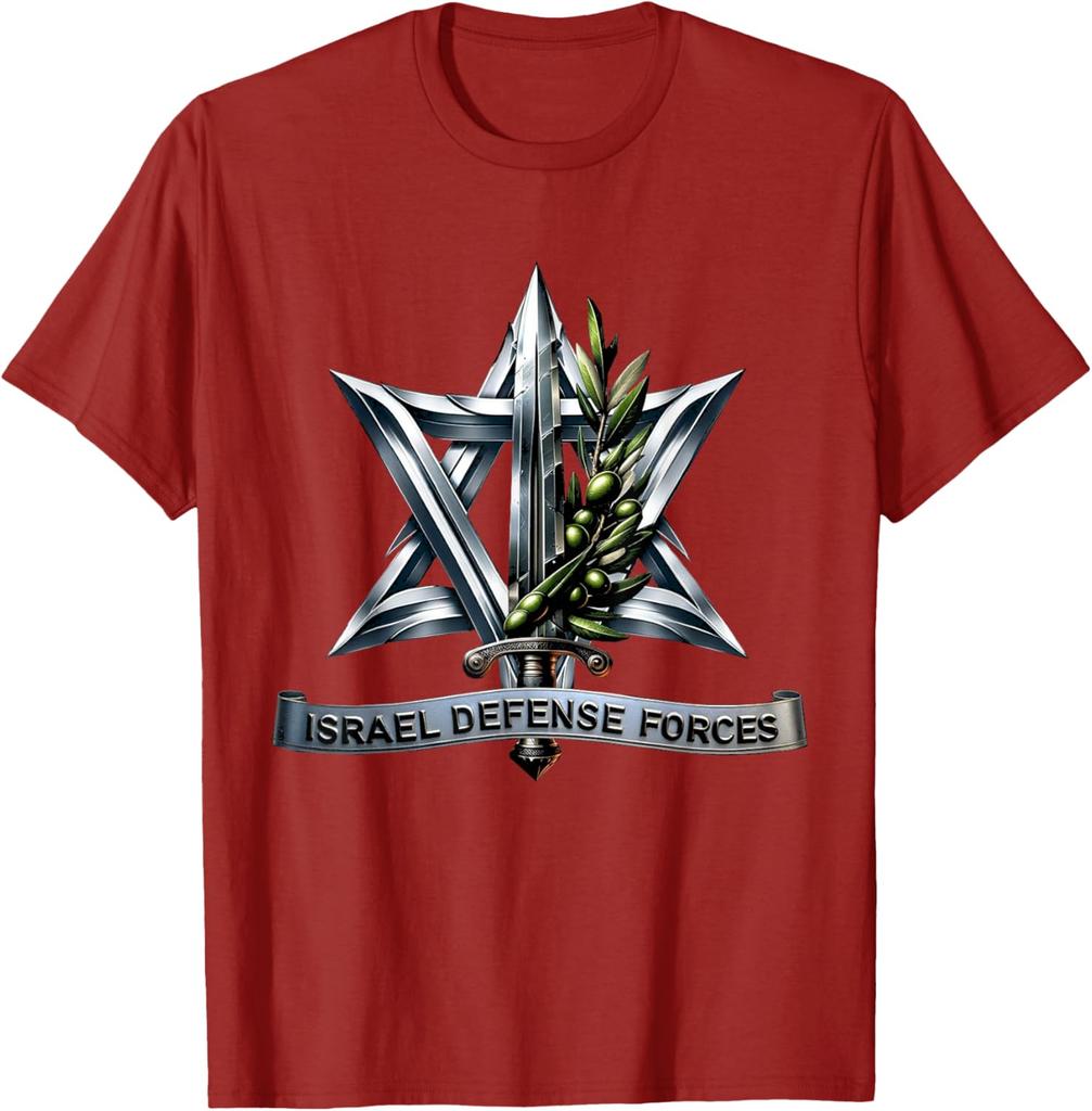 Israel Defense Forces  IDF  Israeli Military Army  Tzahal TShirt Short Sleeve Casual  Cotton Shift