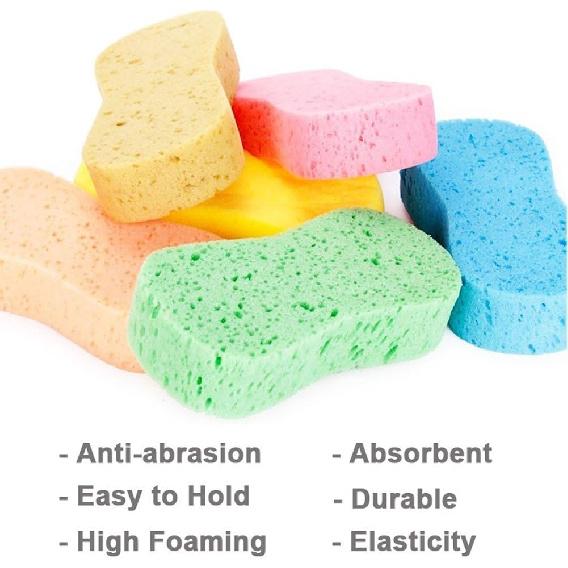 Lantee Large Sponges - Car Cleaning Supplies - Big 10 Pcs High Foam Cleaning Washing Sponge Pad For Car, Household Cleaning And Water Games