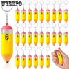 5pcs Keyring Packs Party Favor Packs Back To School Gift for Teacher Cute Foam Squeeze Pencil Teacher Keychains First Day of School Gift