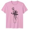 Minimalist Line Art Hand Holding TShirt Minimalist Floral Nature Birthday Gift