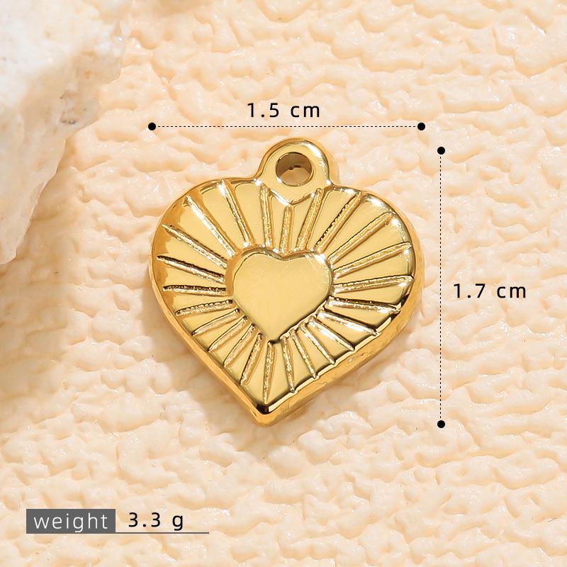 Europejski i Amerykański Stal Nierdzewna 3D Diamentowe Serce Wisiorek do DIY Biżuterii