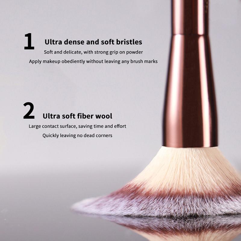 1Pcs Double Round Head Powder Brush Makeup Brush Soft And Skin-Friendly Fiber Hair  Design Face Brush