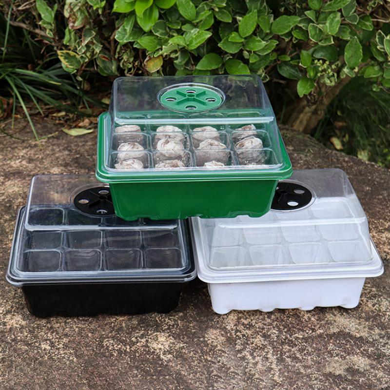 6/12 Holes Seed Starter Tray With Humidity Dome Succulent Propagation Tray Mini Greenhouse Germination Tray For Succulent Plant